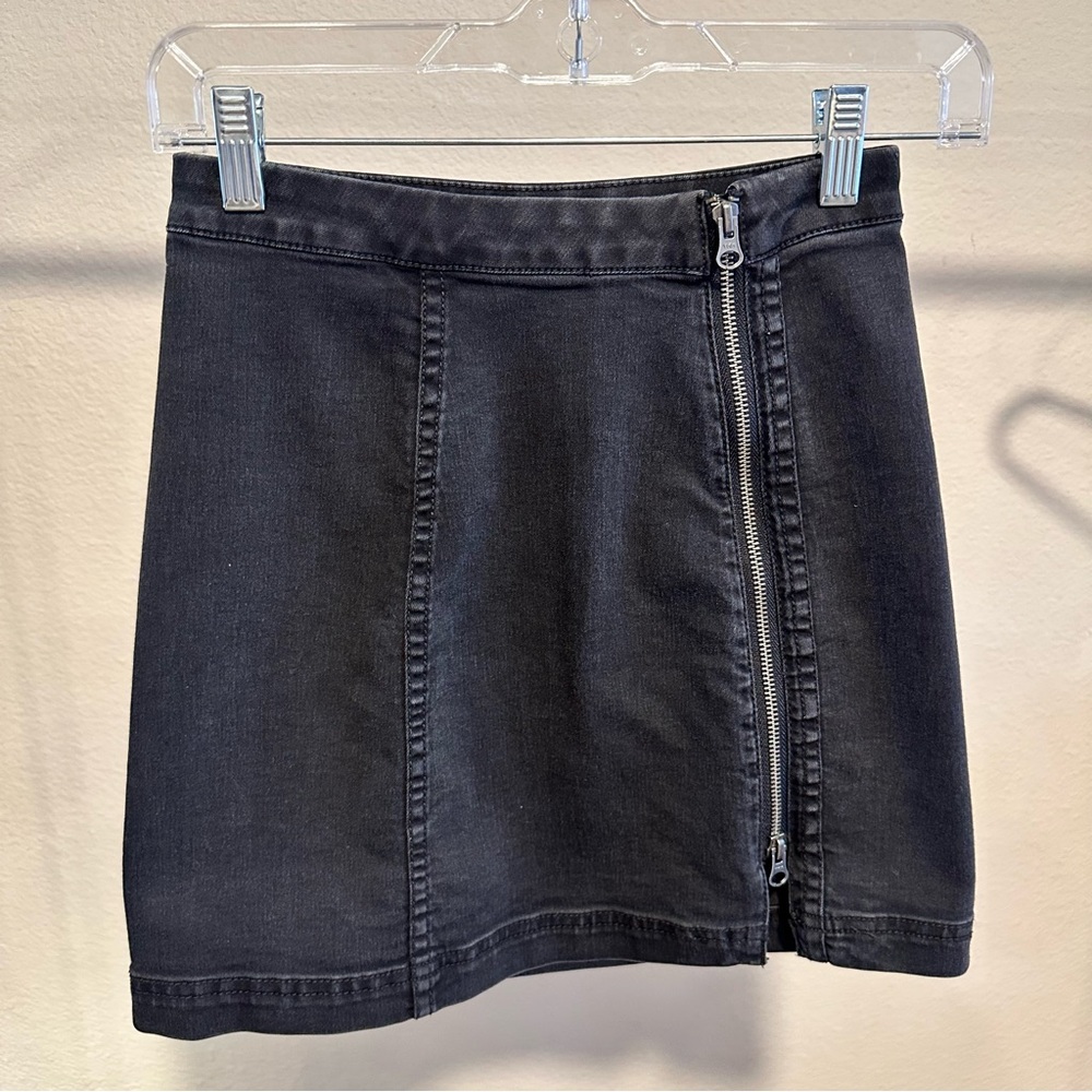 Free People Gray Mini Skirt